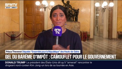 Rejet du gel du barème de l'impôt sur le revenu: "J'ai voté pour les deux mesures", explique Prisca Thevenot, députée (Ensemble pour la République)
