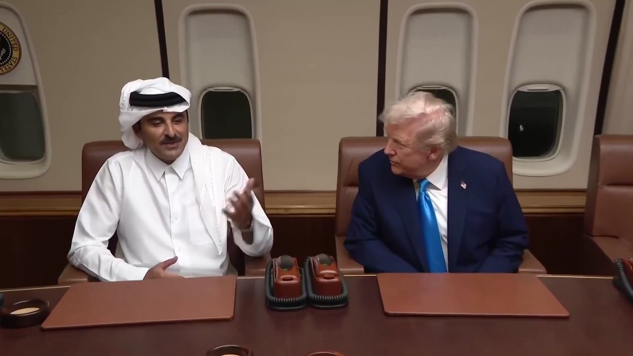 FLIGHT-DECK DIPLOMACY: Trump’s Surprise Sit-Down With Qatar Royals Goes Global