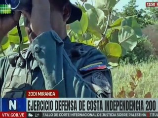 ZODI Miranda mantiene despliegue del Ejercicio Defensa de Costa Independencia 200