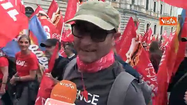 Le voci dei manifestanti al corteo della Cgil a Roma: Siamo in una dittatura del capitale
