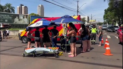 Grave acidente de trânsito em cruzamento no Centro de Cascavel