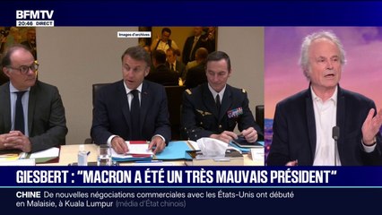 Pour Franz-Olivier Giesbert, écrivain, "Emmanuel Macron a été un très mauvais président"