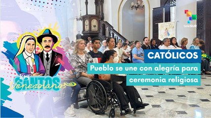 Feligreses venezolanos participan en misa de sus santos venezolanos