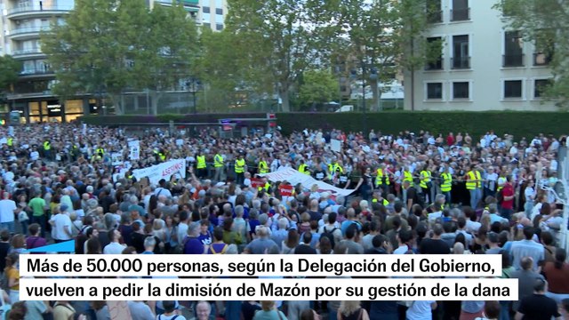 Miles de valencianos piden la dimisión de Mazón a cuatro días del primer aniversario de la dana