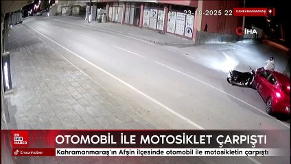 Kahramanmaraş'ta otomobil ile motosiklet çarpıştı