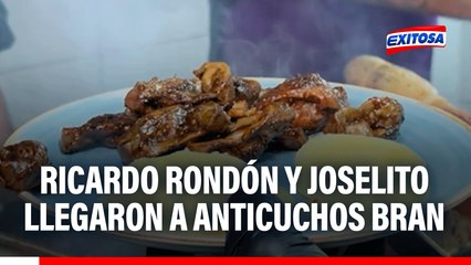¡De puro corazón! Ricardo Rondón y Joselito Carrera visitaron Anticuchos Bran