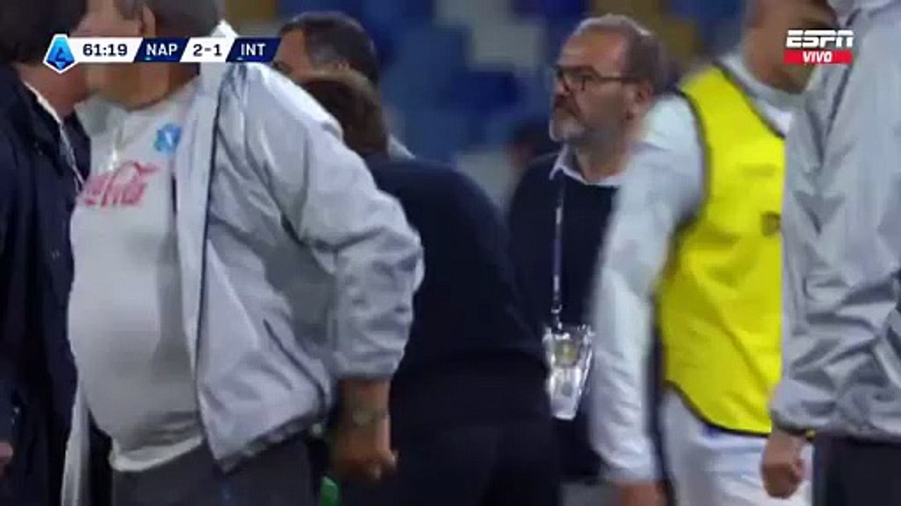 Serie A: fuerte cruce entre Lautaro Martínez y Antonio Conte en el Napoli-Inter