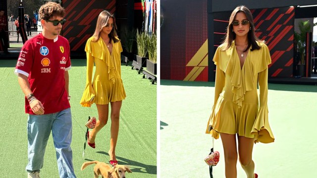 Alexandra Saint Mleux, prometida de Charles Leclerc, viste inspirada en la mariposa monarca