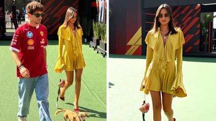 Alexandra Saint Mleux, prometida de Charles Leclerc, viste inspirada en la mariposa monarca