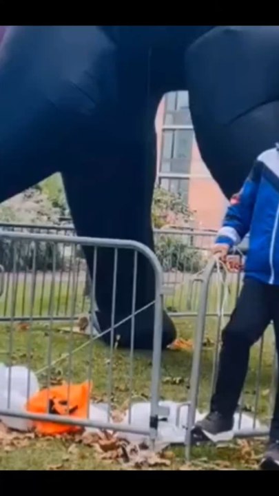 Nelson Wang, a resident of The Octagon on Roosevelt Island, couldn't hide his joy as he welcomed Halloween. The video was shot on the lawn of Manhattan Park on October 25, 2025.