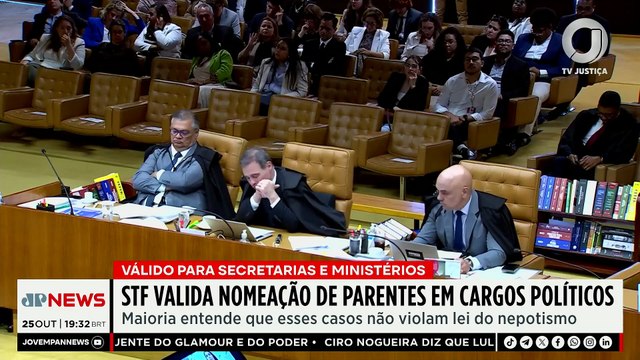 STF forma maioria para manter nomeação de parentes em cargos políticoss
