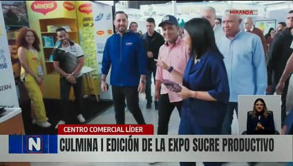 Vicepresidenta Rodríguez preside clausura de la 1ra edición de la Expo Sucre Productiva 2025