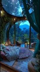 Rainy Resort Bedroom Ambience.