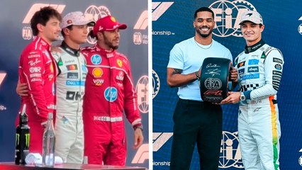 Lando Norris celebra haber ganado la Pole Position por primera vez en GP de México