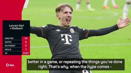 Teenager Karl must just keep working quietly after two goal week - Kompany