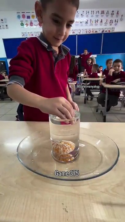 Kids playing interesting game in school