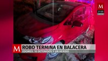 Detienen a 10 personas tras una balacera contra un policía por un robo de un auto en Edomex