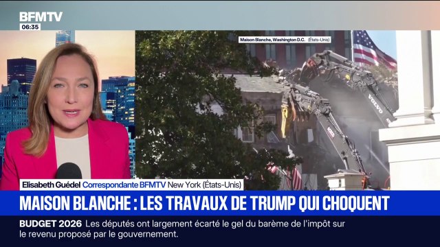Les travaux sont toujours en cours à la Maison Blanche pour construire une salle de réception