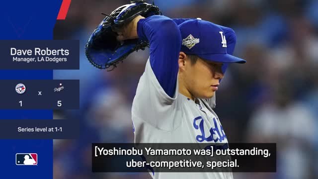 Throwback' Yamamoto pitches complete game as Dodgers level World Series