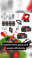 🌿 Cordless Electric Grass Cutter 🌱 Adjustable & Portable Lawn Trimmer | Rechargeable Garden Tool ⚡