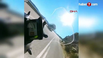 Muğla’dan kahreden görüntüler! Motosiklet sürücüsü, ölümünü saniye saniye kaydetti