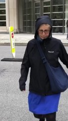 Howard Rubin’s estranged wife, Mary Henry, leaves federal court after husband denied bail