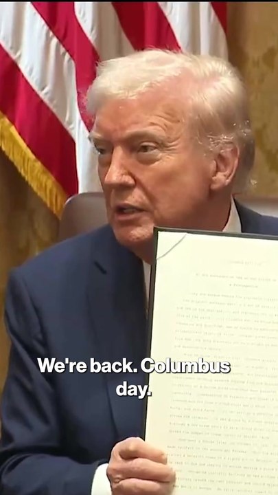 'We're back, Italians!': Trump shocked press applauded 'Columbus Day' return