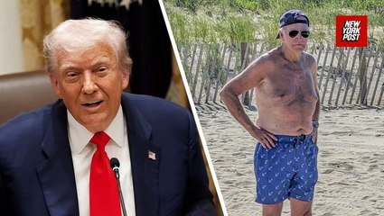 ‘Somebody Told Him That He Looked Good in a Bathing Suit’: Trump Jokes About Biden