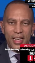 Hakeem Jeffries says Trump 2028 hats 'just appeared' during failed government shutdown negotiations