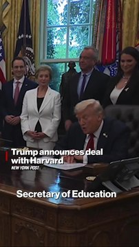 'Their sins are forgiven': Trump announces $500 million deal with Harvard