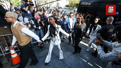 Diddy’s daughters and one of his sons arrive at NYC court ahead of sentencing