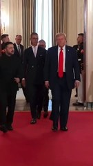 President Trump and European leaders pose for awkward 'family photo' at the White House