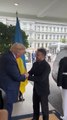 Zelensky arrives at White House for Trump meeting wearing military-style suit
