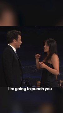 Priyanka Chopra-Jonas teaches Jimmy Fallon how to fake a fight scene