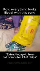 “Extracting gold from old computer RAM chips” #pcgaming #benchmark #rtx5050 #gtx1080ti