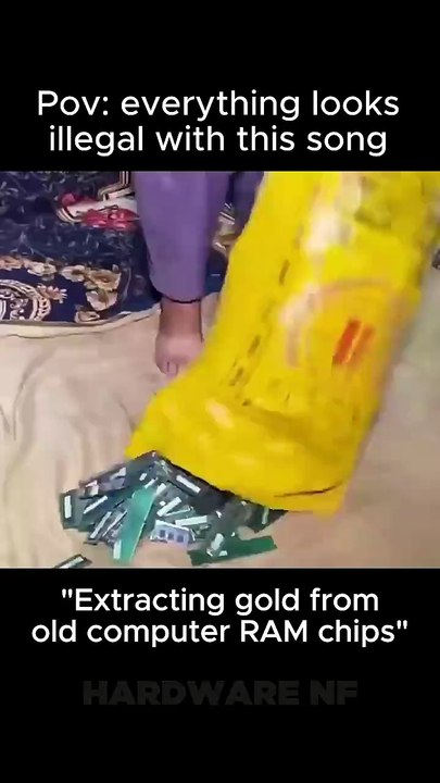 “Extracting gold from old computer RAM chips” #pcgaming #benchmark #rtx5050 #gtx1080ti