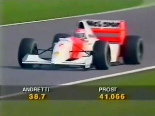 F1 – Michael Andretti (McLaren Ford V8) laps in qualifying – European GP 1993