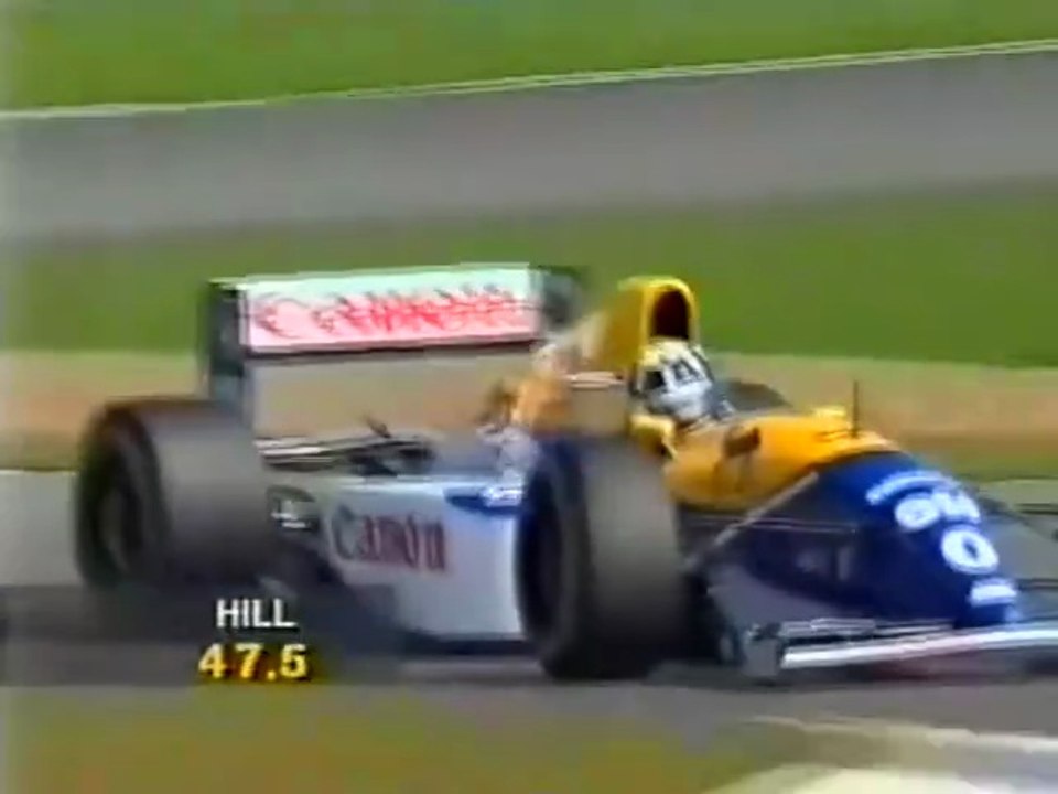 F1 – Damon Hill (Williams Renault V10) lap in qualifying – European GP 1993