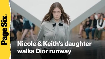 Sunday Rose walks the Dior runway after parents Nicole Kidman and Keith Urban split