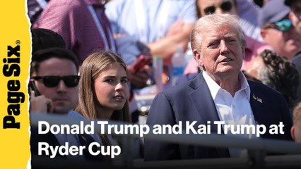 Trump and granddaughter Kai greet crowd, players at Ryder Cup