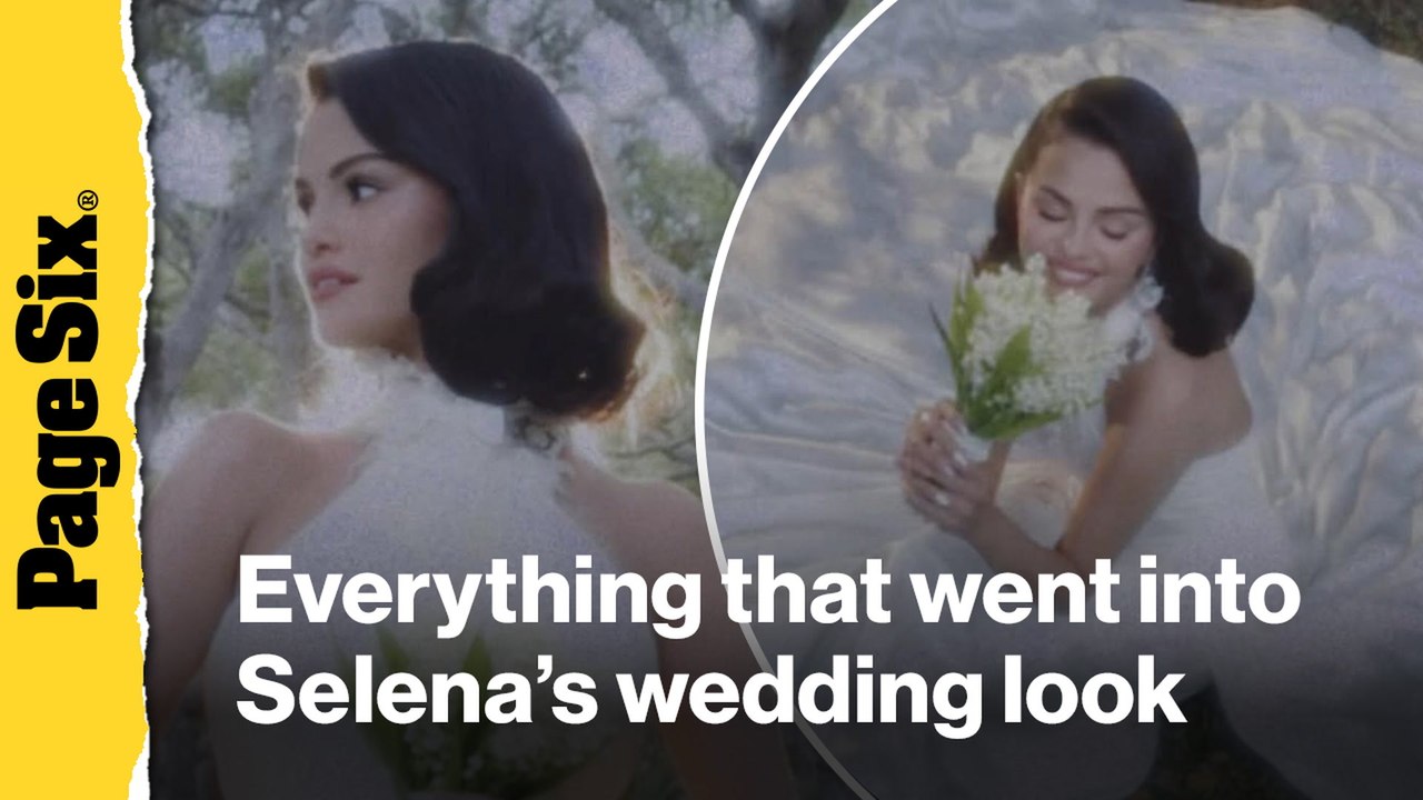 A closer look at Selena Gomez's two Ralph Lauren dresses from Benny Blanco wedding