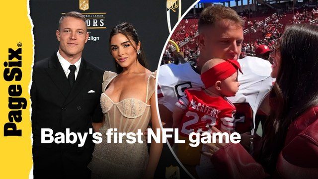 Olivia Culpo takes 2-month-old daughter to first NFL game to watch Christian McCaffrey play