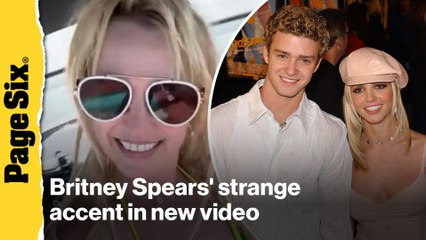 Britney Spears speaks in a strange accent in new video featuring ex Justin Timberlake song as concerns grow