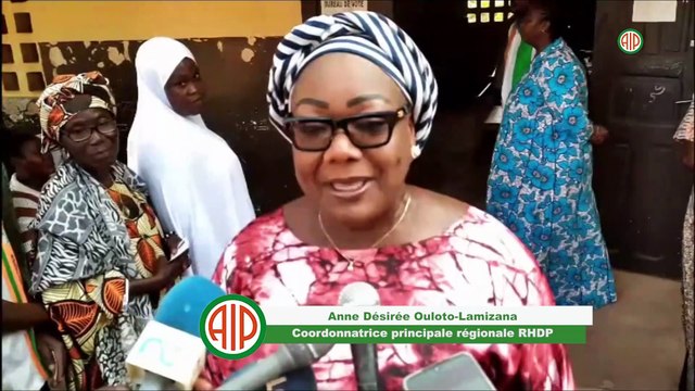 Région-Guiglo/Présidentielle 2025 : la coordonnatrice principale régionale et directrice nationale adjointe de campagne du RHDP, Anne Désirée Ouloto-Lamizana, a accompli son devoir civique