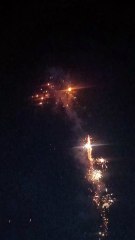 Firecrackers blast in sky