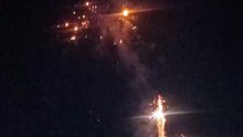 Firecrackers blast in sky