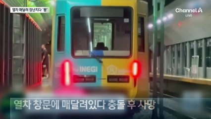 멕시코서 열차 창문에 매달려 장난치다 ‘쾅’