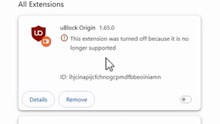 uBlock origin turned off no longer supported - How To Fix it