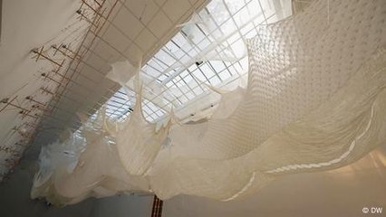Knitted canopy from Serbia turn heads at the Venice Biennale