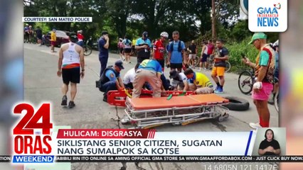 Siklistang senior citizen, sugatan nang sumalpok sa kotse | 24 Oras Weekend